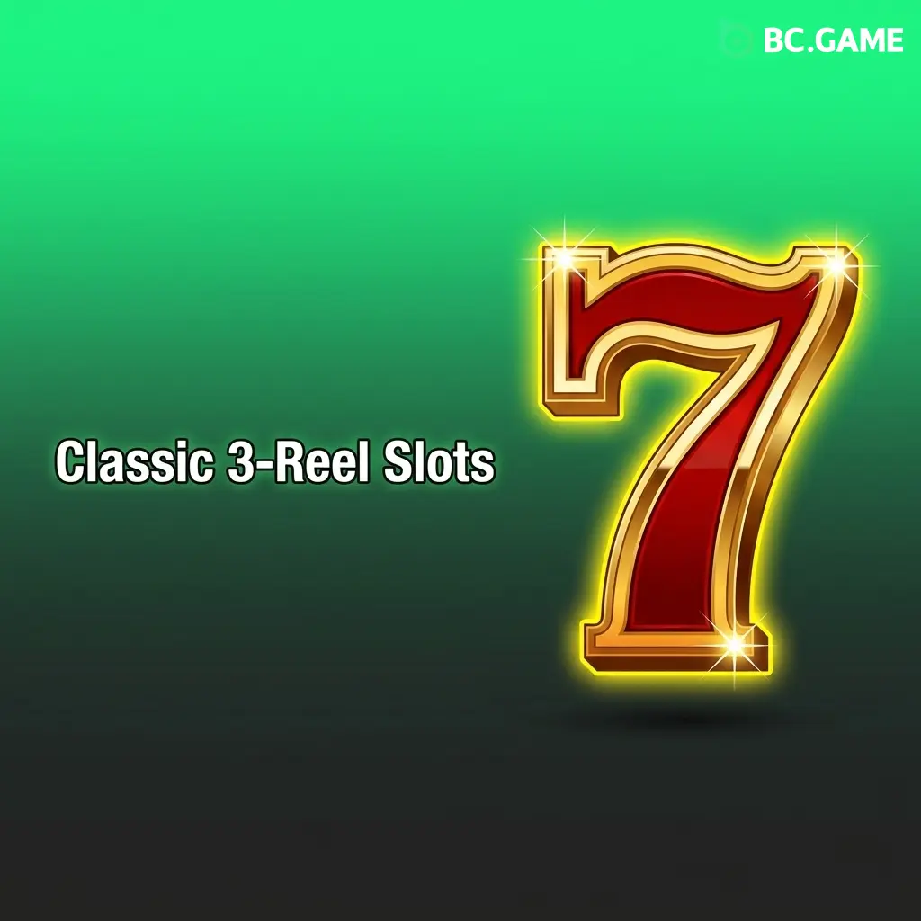 Classic 3-reel slot machine with bar, seven, and bell symbols on a single payline display