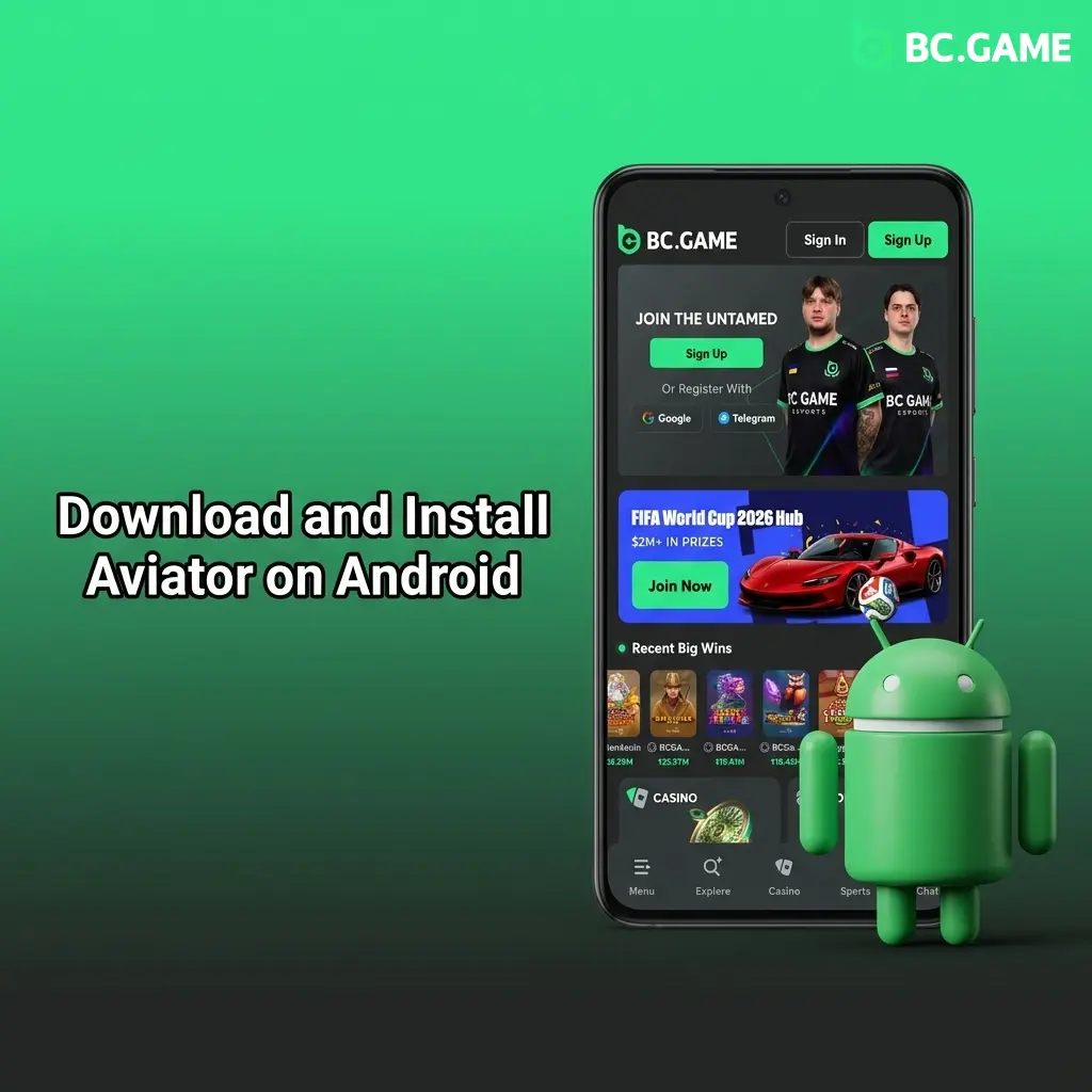 BC Game APK download and install process on Android device to access Aviator in Crash Games category