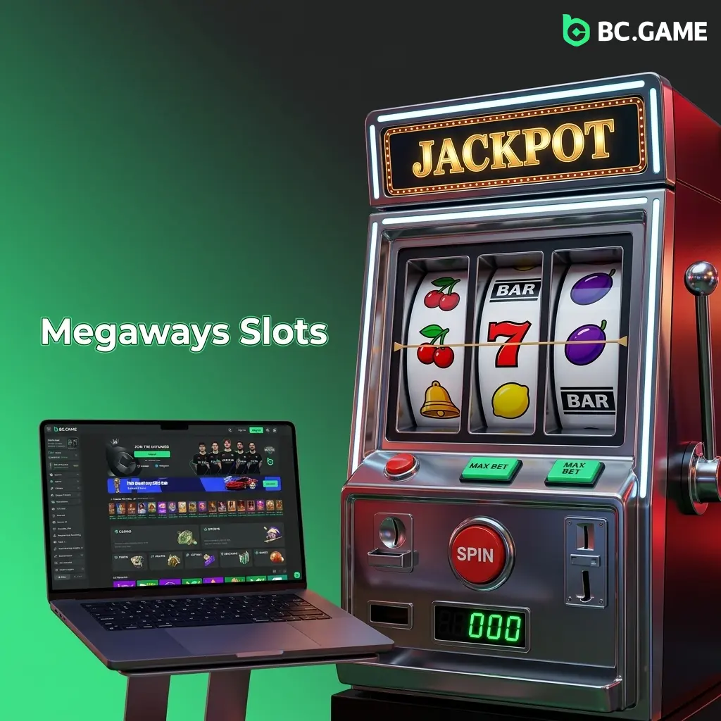 Popular Megaways slots on BC Game including Dog House, Bonanza, and White Rabbit with up to 117,649 ways to win