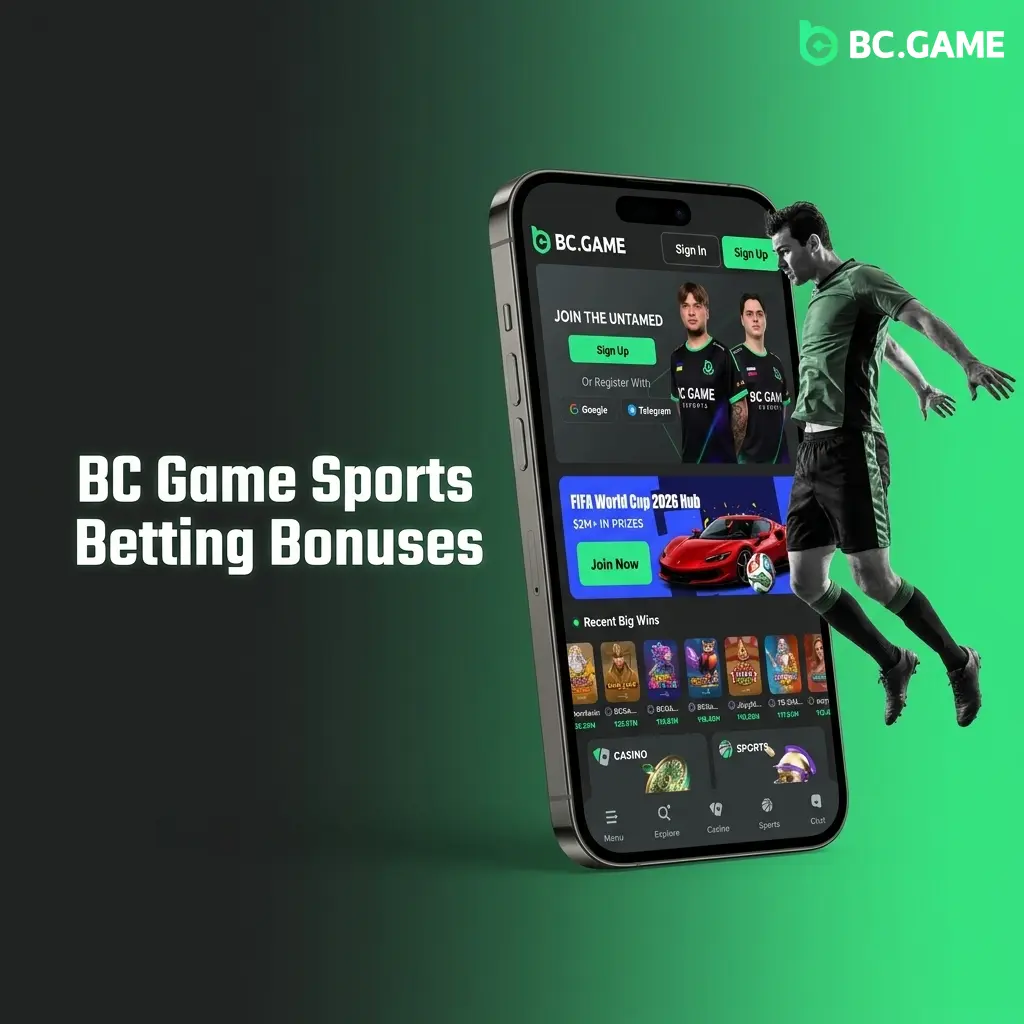BC Game sports betting bonuses for cricket, kabaddi, football and esports with rakeback, accumulators and cashback offers