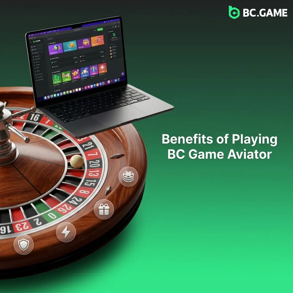 BC Game Aviator benefits including rakeback bonuses, provably fair rounds, INR deposits, and dual bet feature
