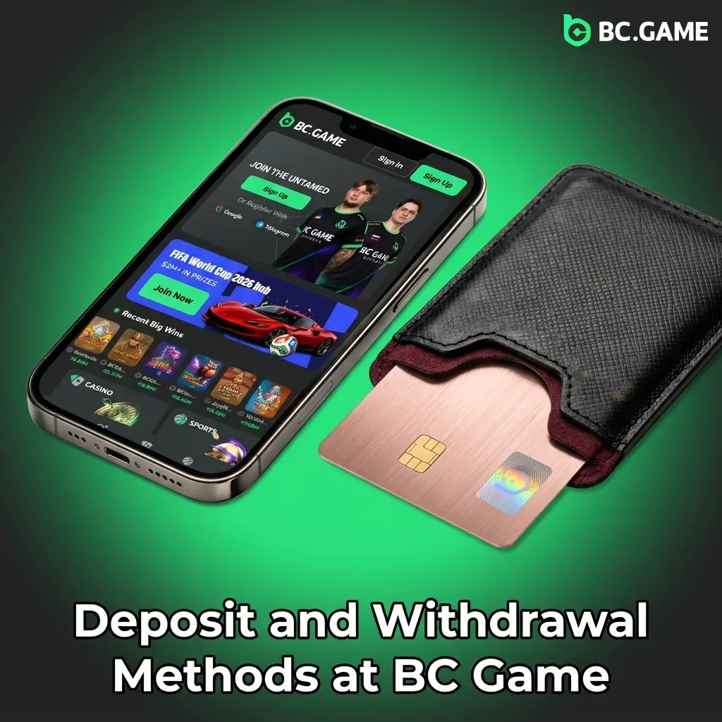 BC Game deposit and withdrawal methods including UPI, PhonePe, Paytm, Bitcoin, Ethereum, and more for India players