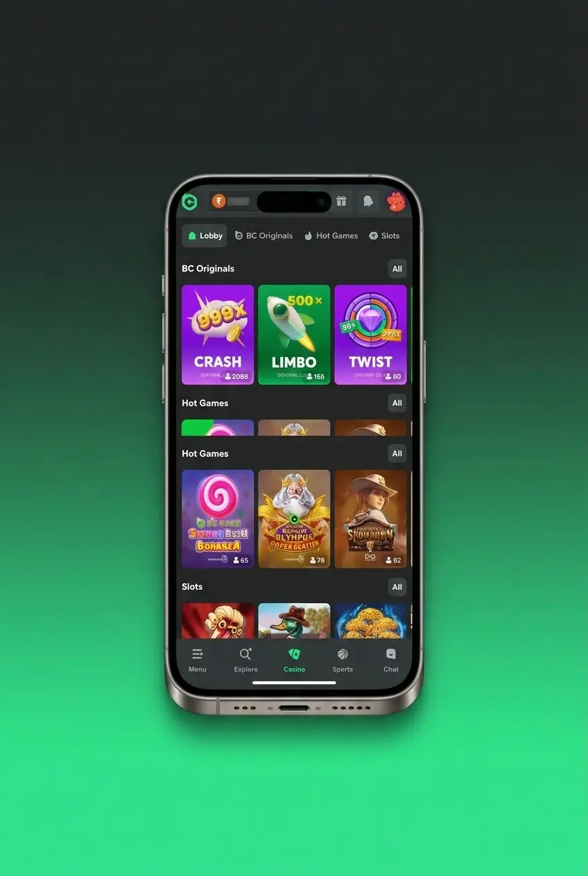 Step-by-step guide to getting started with BC Game slots showing login, deposit, bonus, and spin instructions