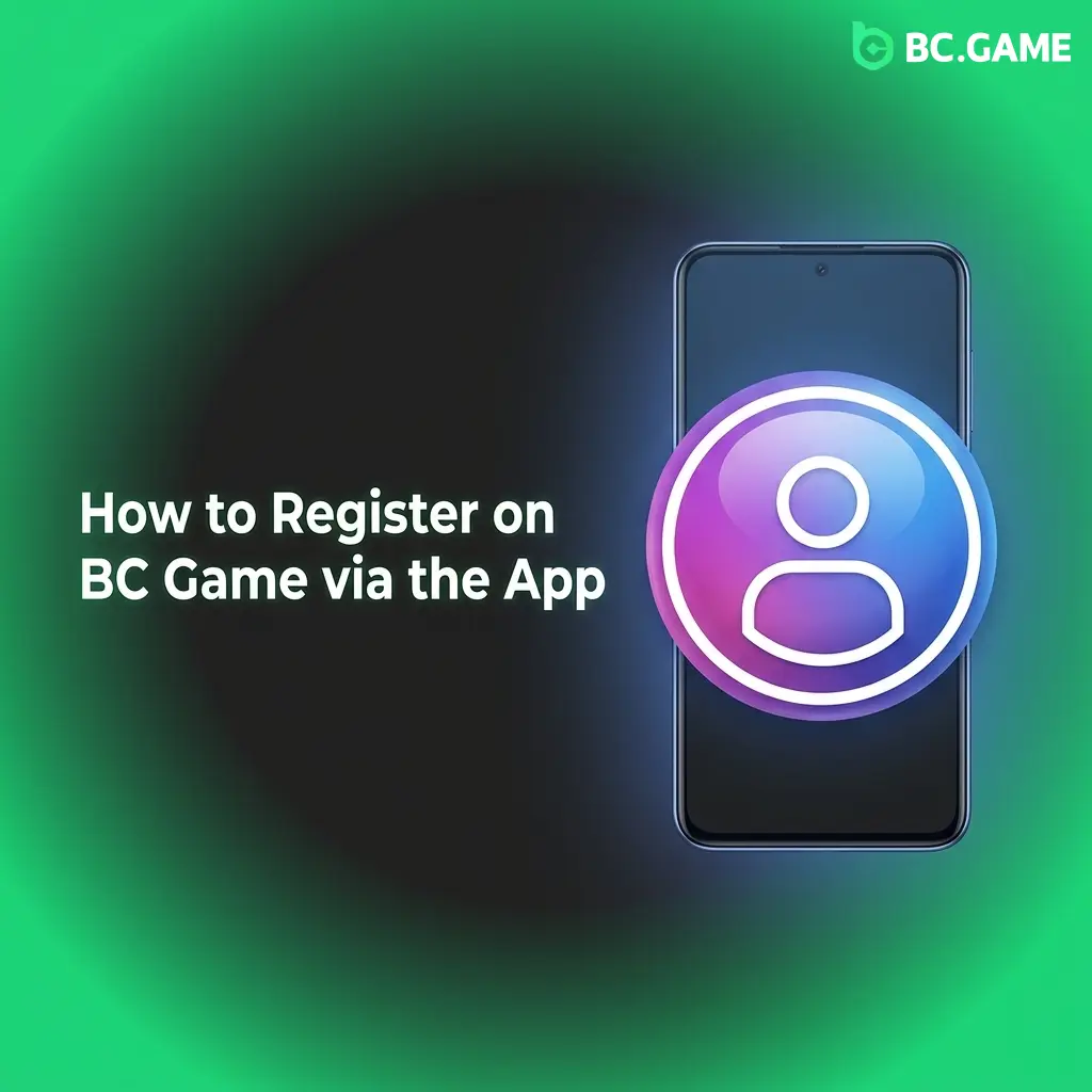 BC Game app registration screen showing Sign Up form with email, password, and INR currency fields