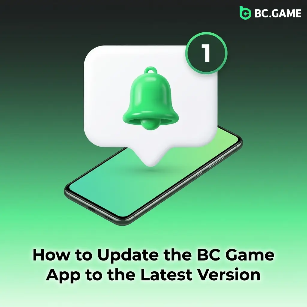 BC Game app update process on Android showing download and install steps for the latest APK version