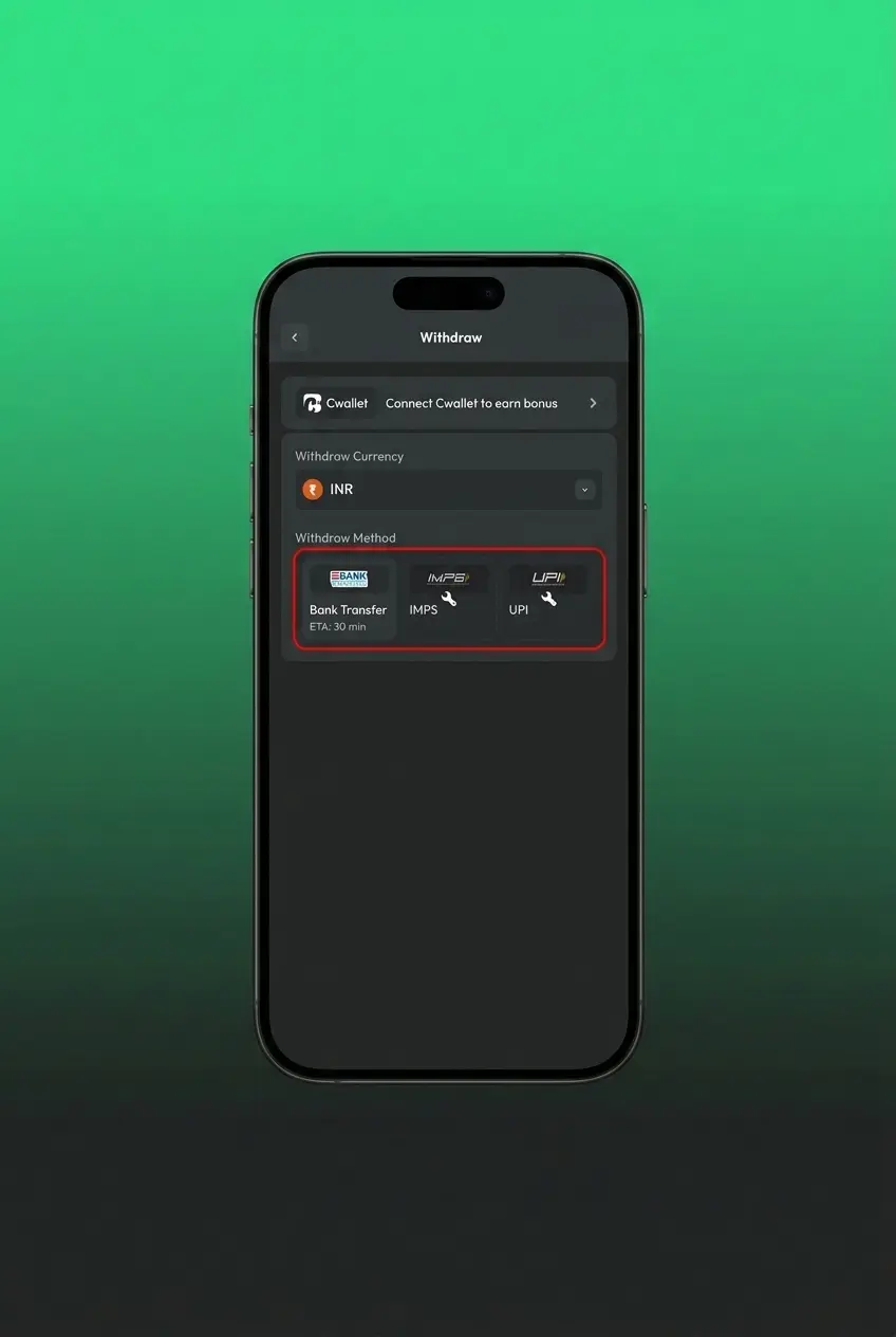 Step-by-step guide to withdraw money from BC Game in India using UPI, PhonePe, Paytm, or crypto