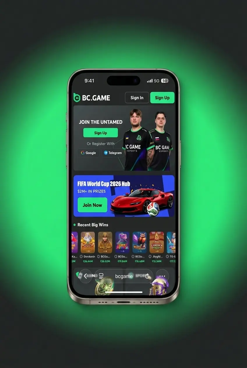 BC Game PWA iOS installation steps showing Safari Share menu and Add to Home Screen option on iPhone