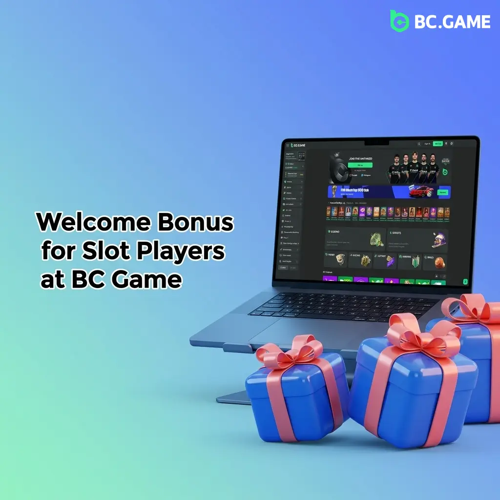 BC Game welcome bonus for slot players showing deposit tiers with rakeback percentages from 220% to 500%